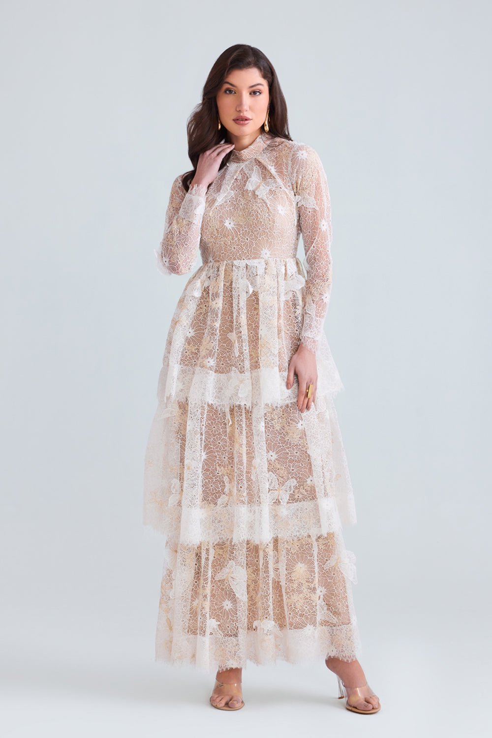 Amal Layered Lace Maxi – Zabella