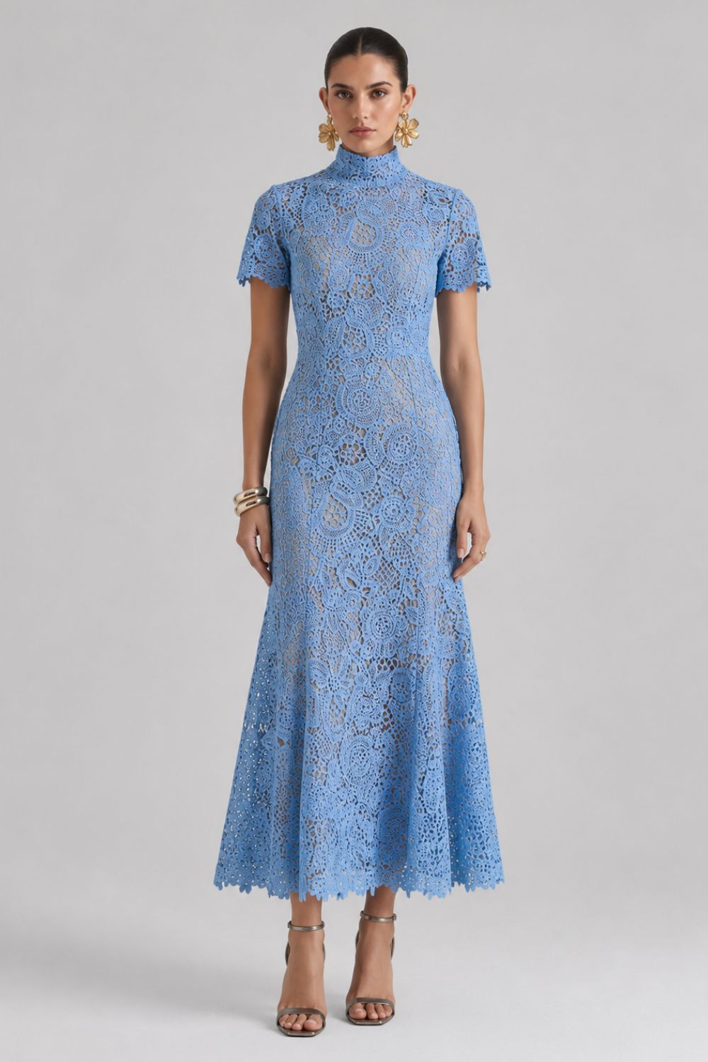 Bellamy Blue Lace Midi Dress