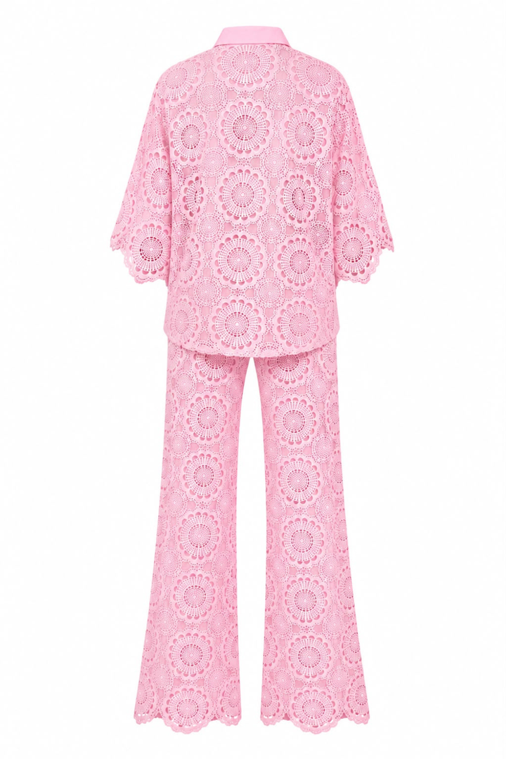 Pink Flora Lace Co Ord Set