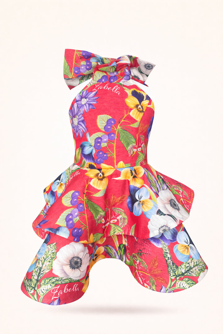 Flora Bow Midi Dress