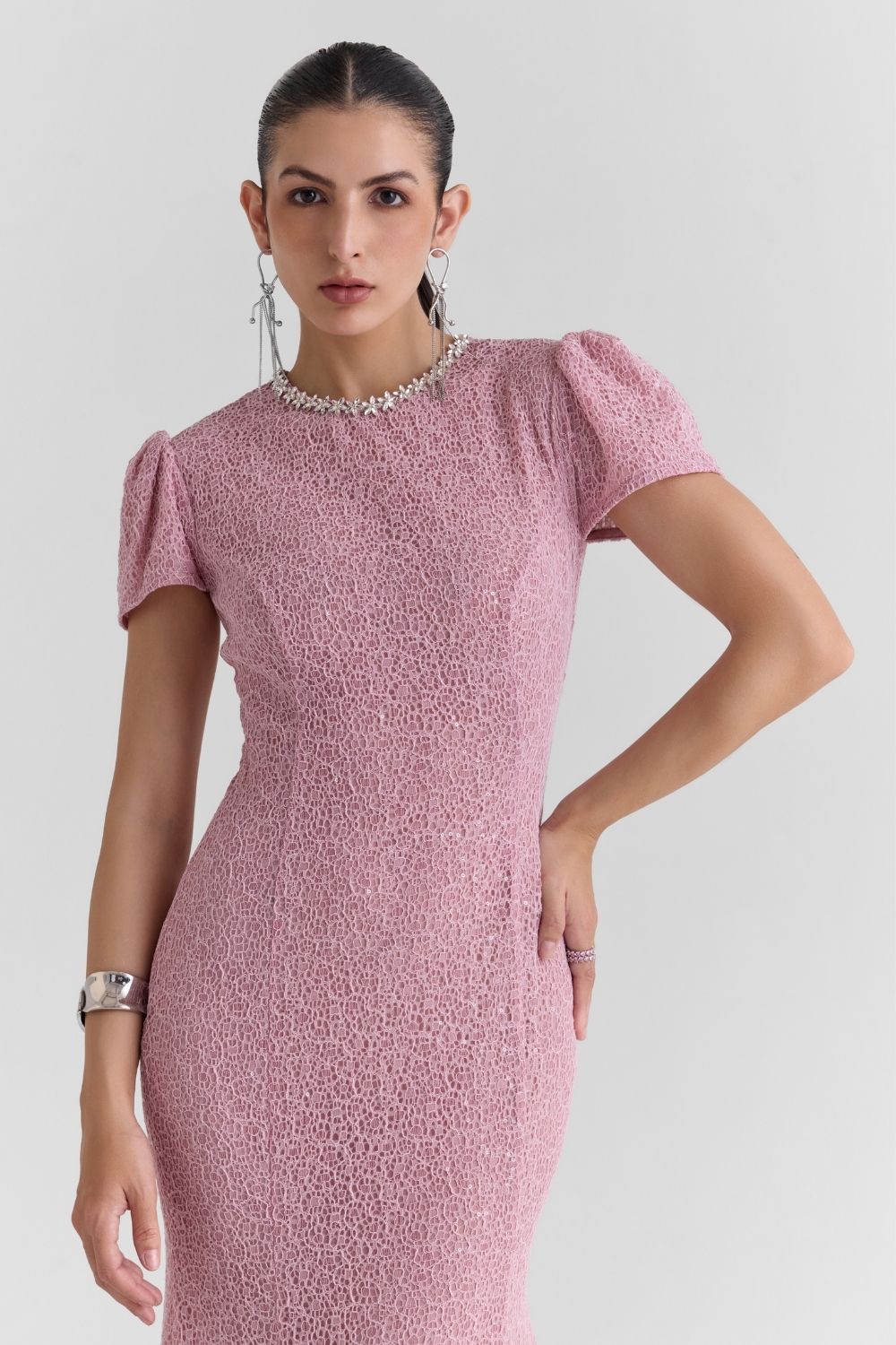 Amara Lace Midi Dress