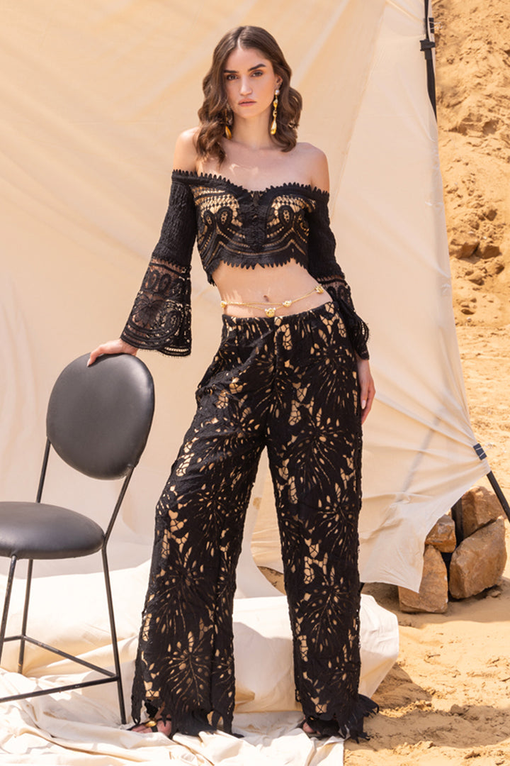 Nova Black Lace Co-ord Set