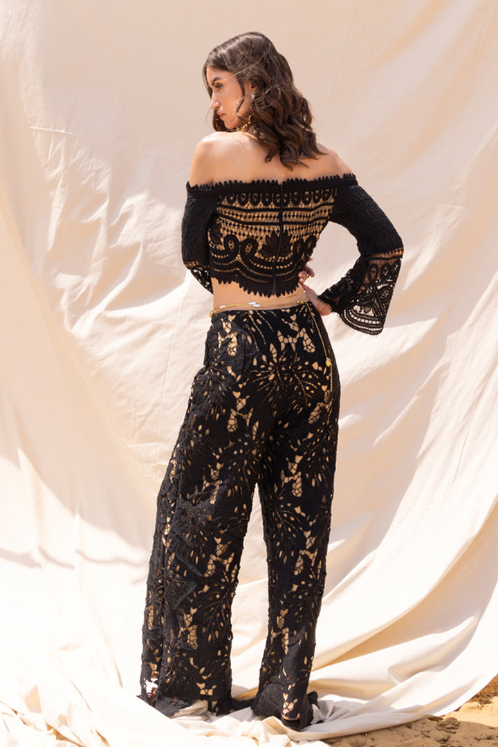Nova Black Lace Co-ord Set
