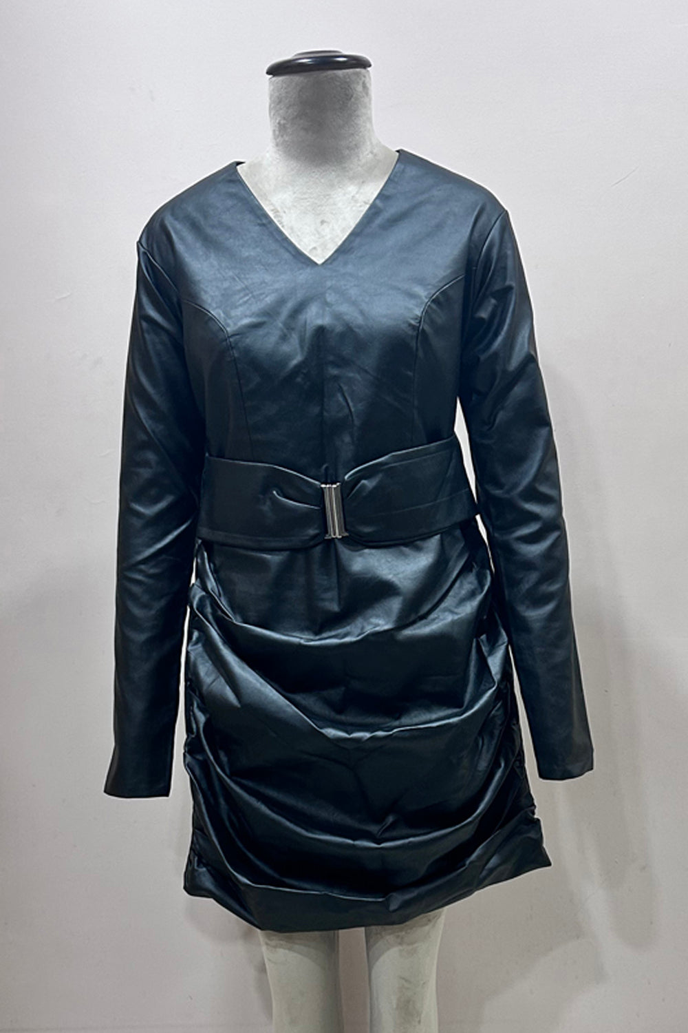 Draped Leather Mini