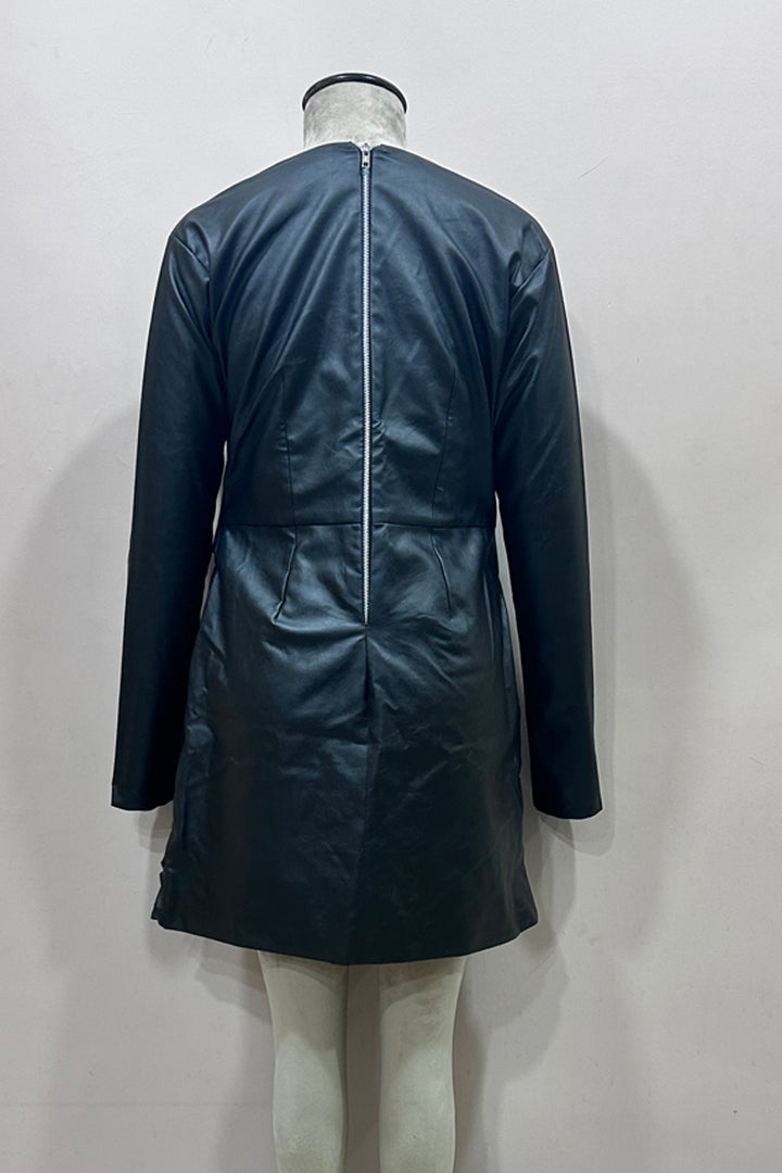 Draped Leather Mini
