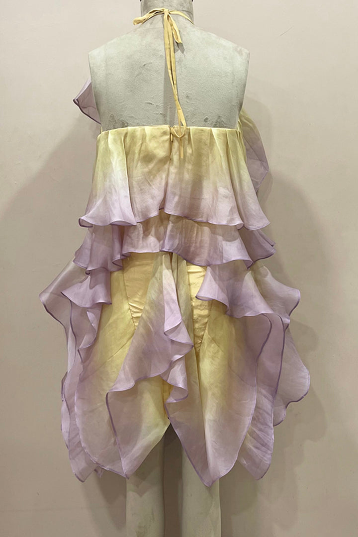 Biege Lilac Ombre Dress