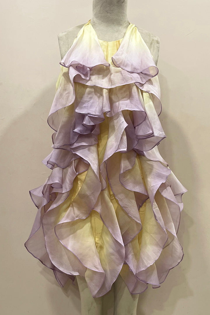 Biege Lilac Ombre Dress