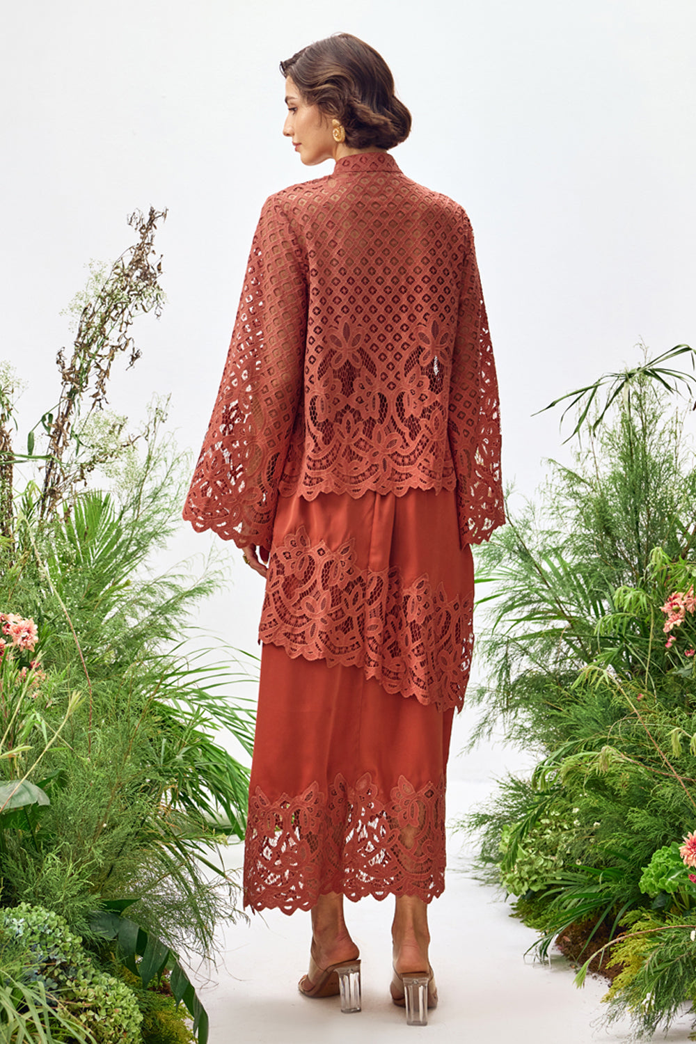 Rust Lace Top