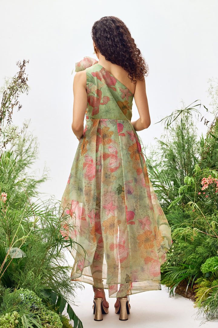 Alice Printed One Shoulder Dress