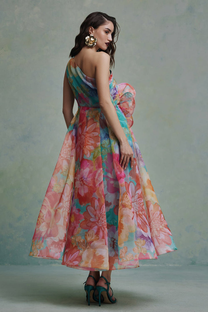 Amour Organza One Shoulder Dress - Zabella