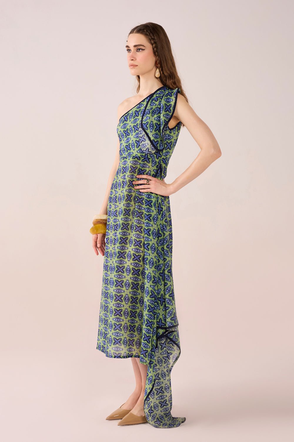 Athena Asymmetric Dress - Zabella