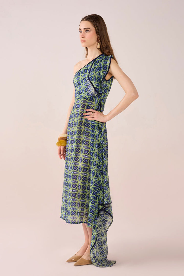 Athena Asymmetric Dress - Zabella