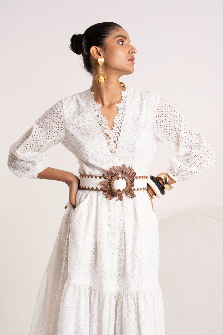 August Scalloped Maxi Dress - Zabella