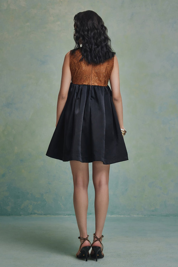 Black Gold Mirage Mini Dress - Zabella