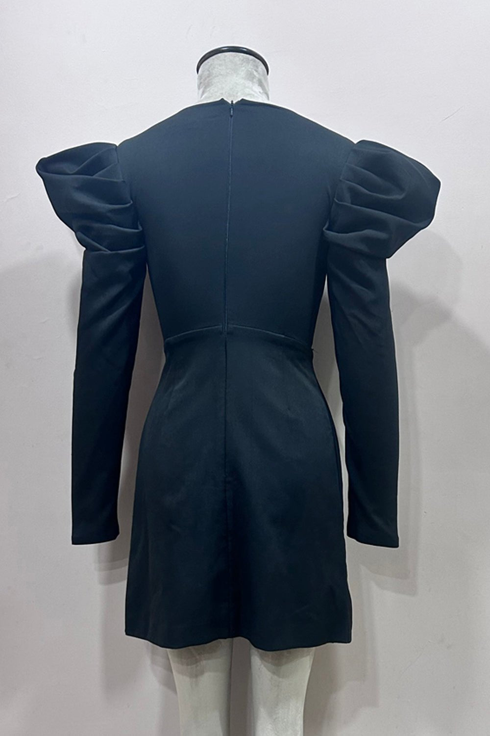 Black Puff Sleeve Mini - Zabella