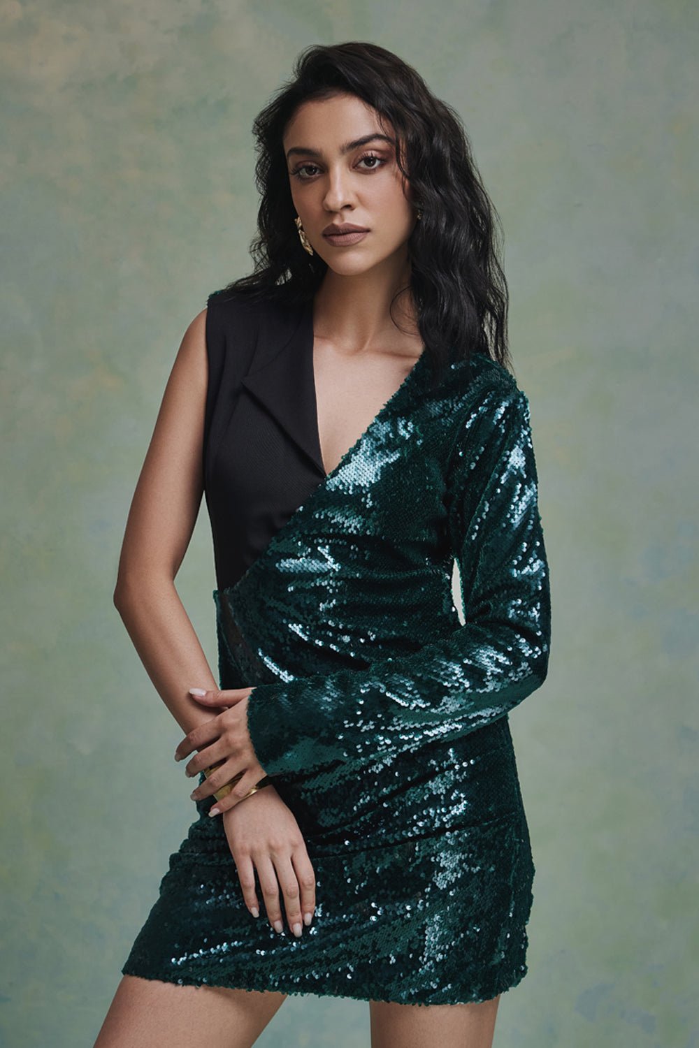 Crowned Nomad Sequin Mini Dress - Zabella