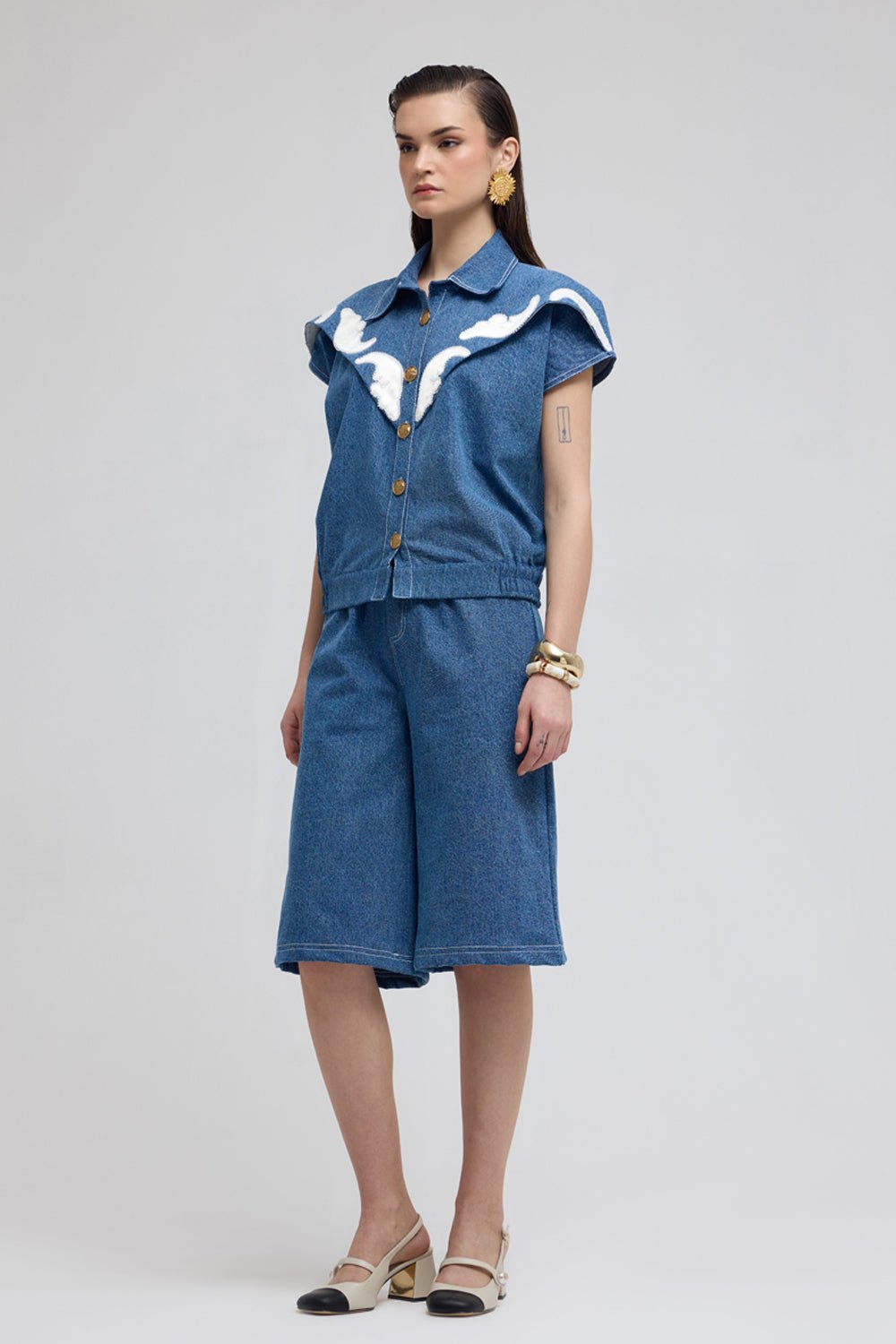 Cuba Applique Denim Co - ord Set - Zabella