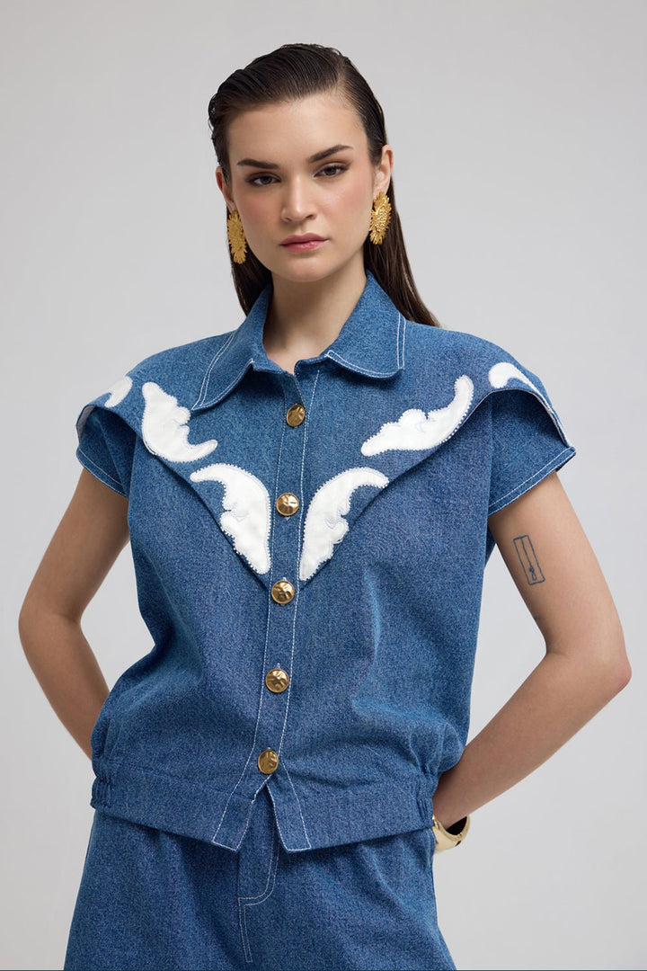 Cuba Applique Denim Co - ord Set - Zabella