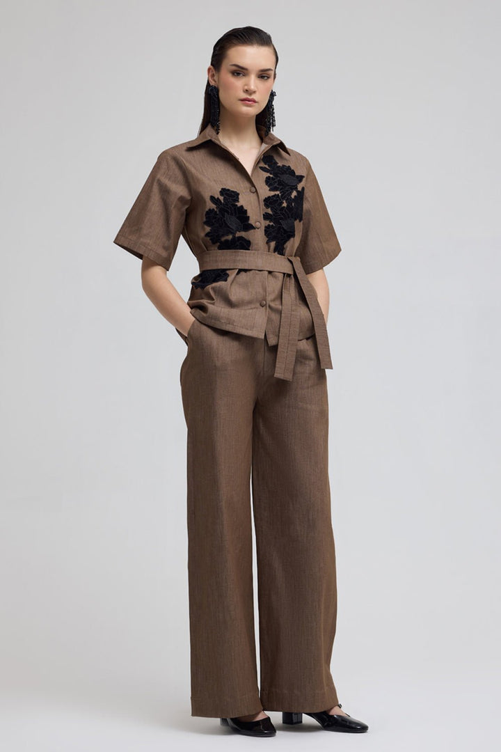 Cusco Brown Denim Pants - Zabella