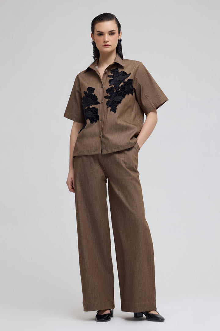 Cusco Brown Denim Pants - Zabella
