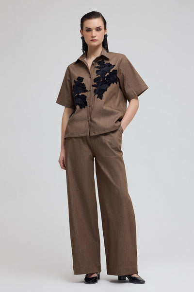Cusco Brown Denim Pants - Zabella