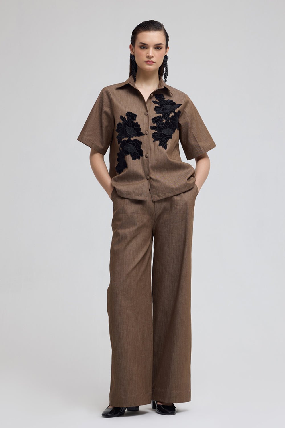 Cusco Brown Denim Top - Zabella