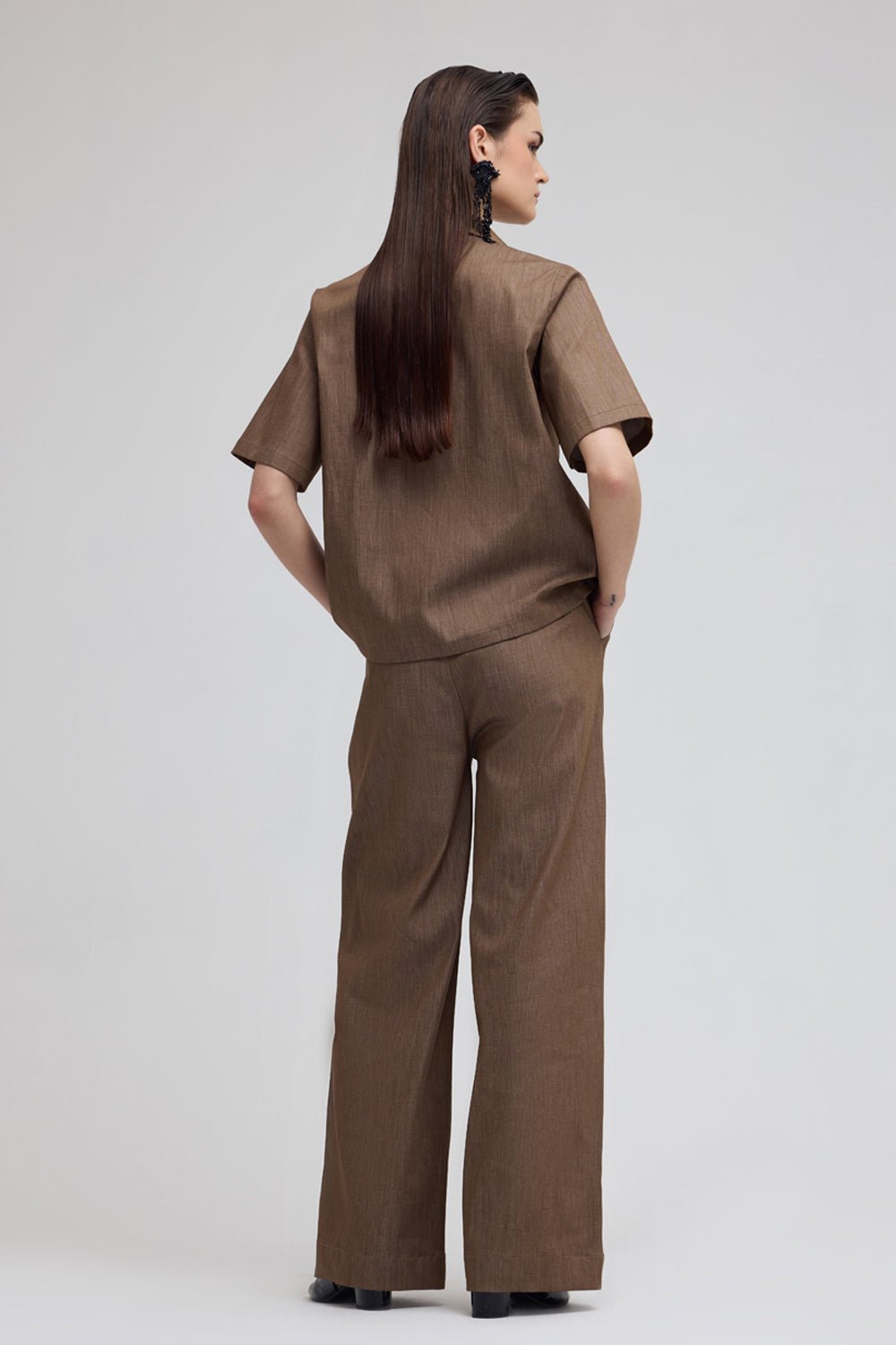 Cusco Brown Denim Top - Zabella
