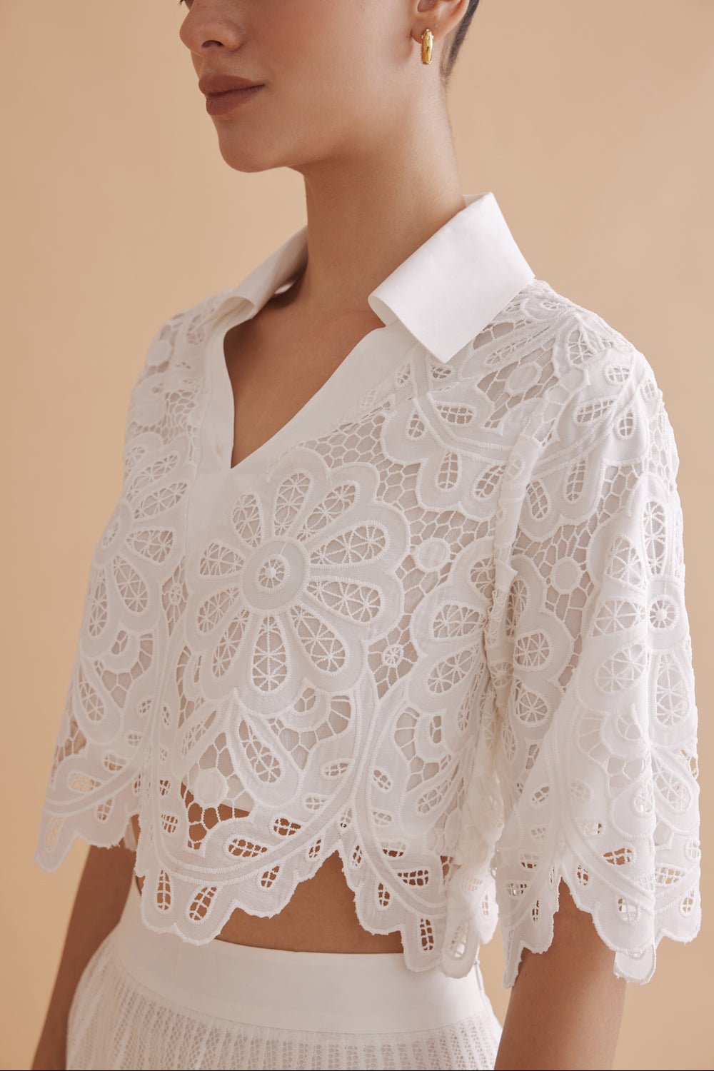 Daria White Lace Co - ord Set - Zabella