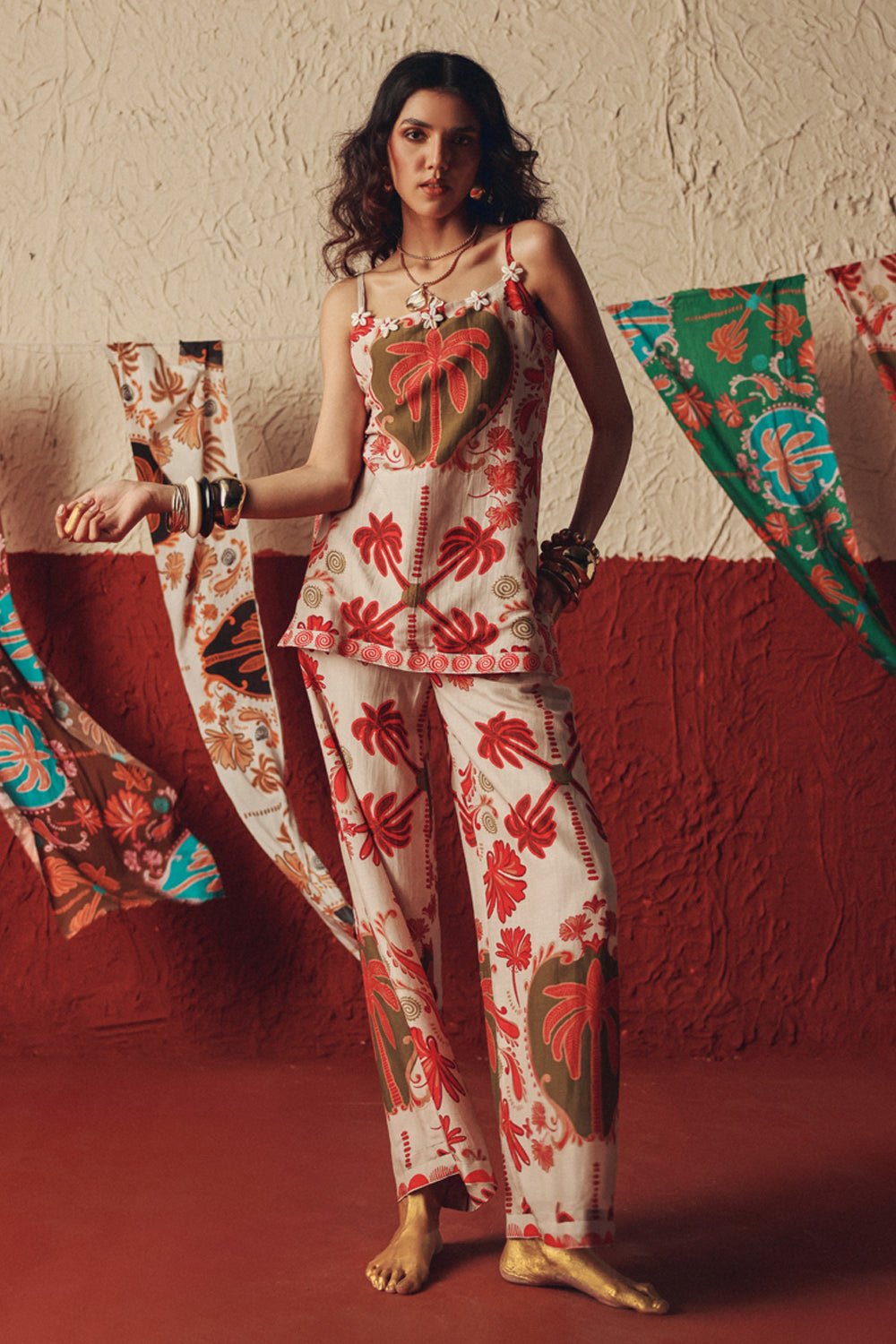 Desert Rhythm Top And Pants Set - Zabella