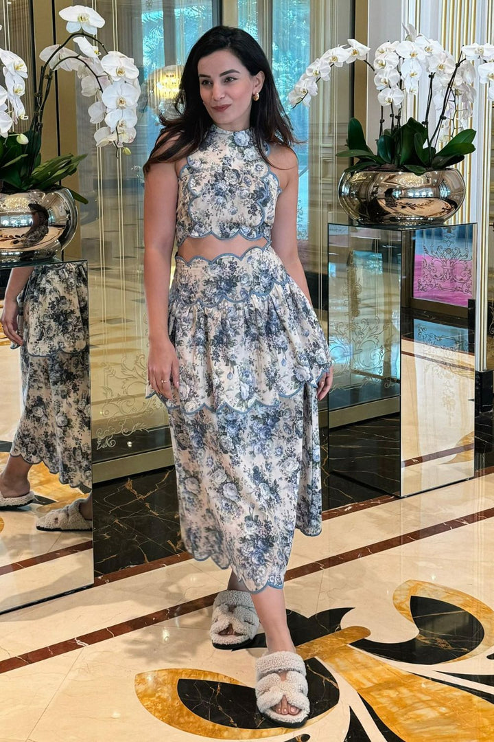 Eden Floral Top and Skirt Set - Zabella