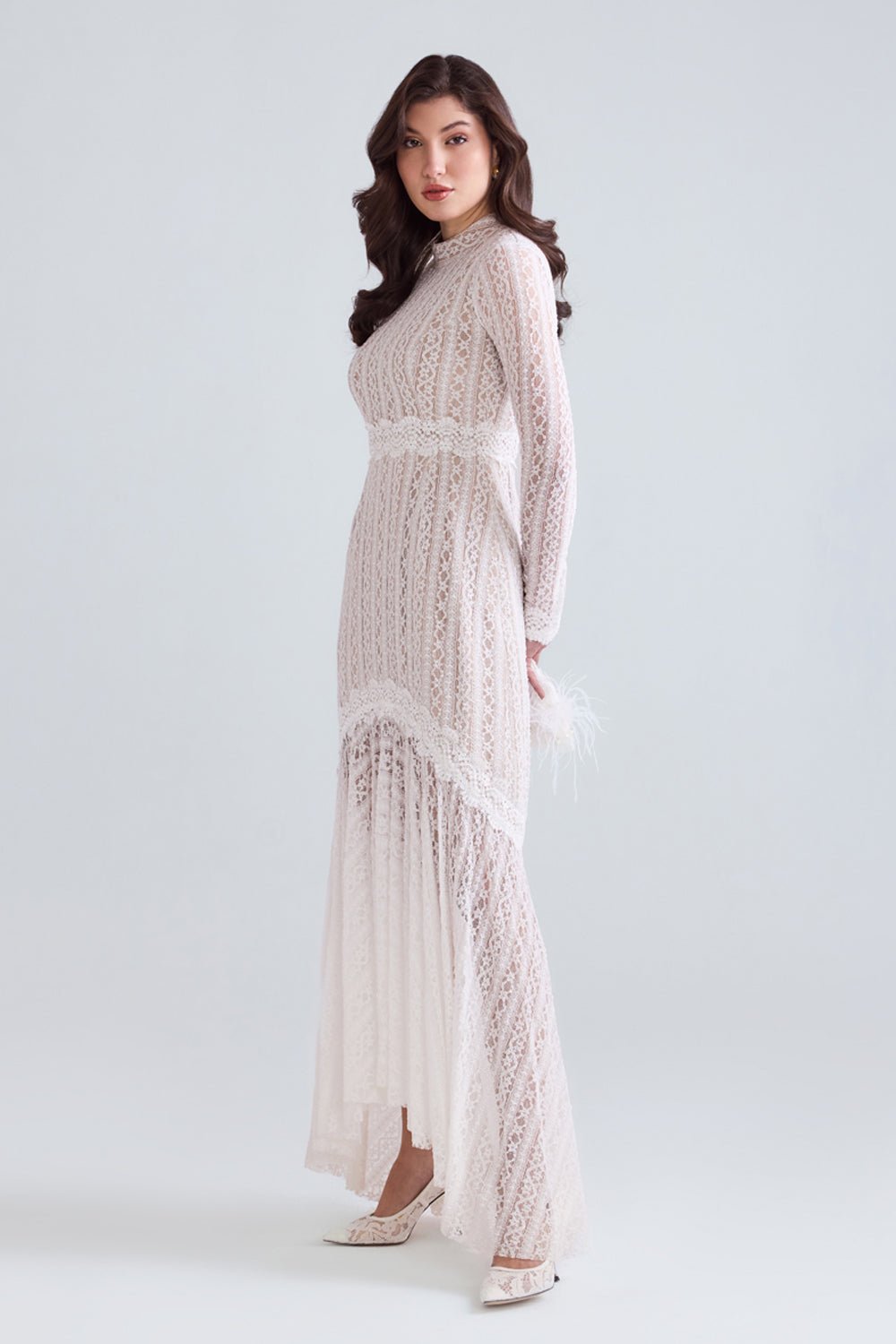 Elise Lace Maxi Dress - Zabella