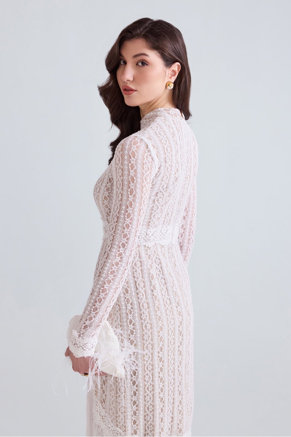 Elise Lace Maxi Dress - Zabella
