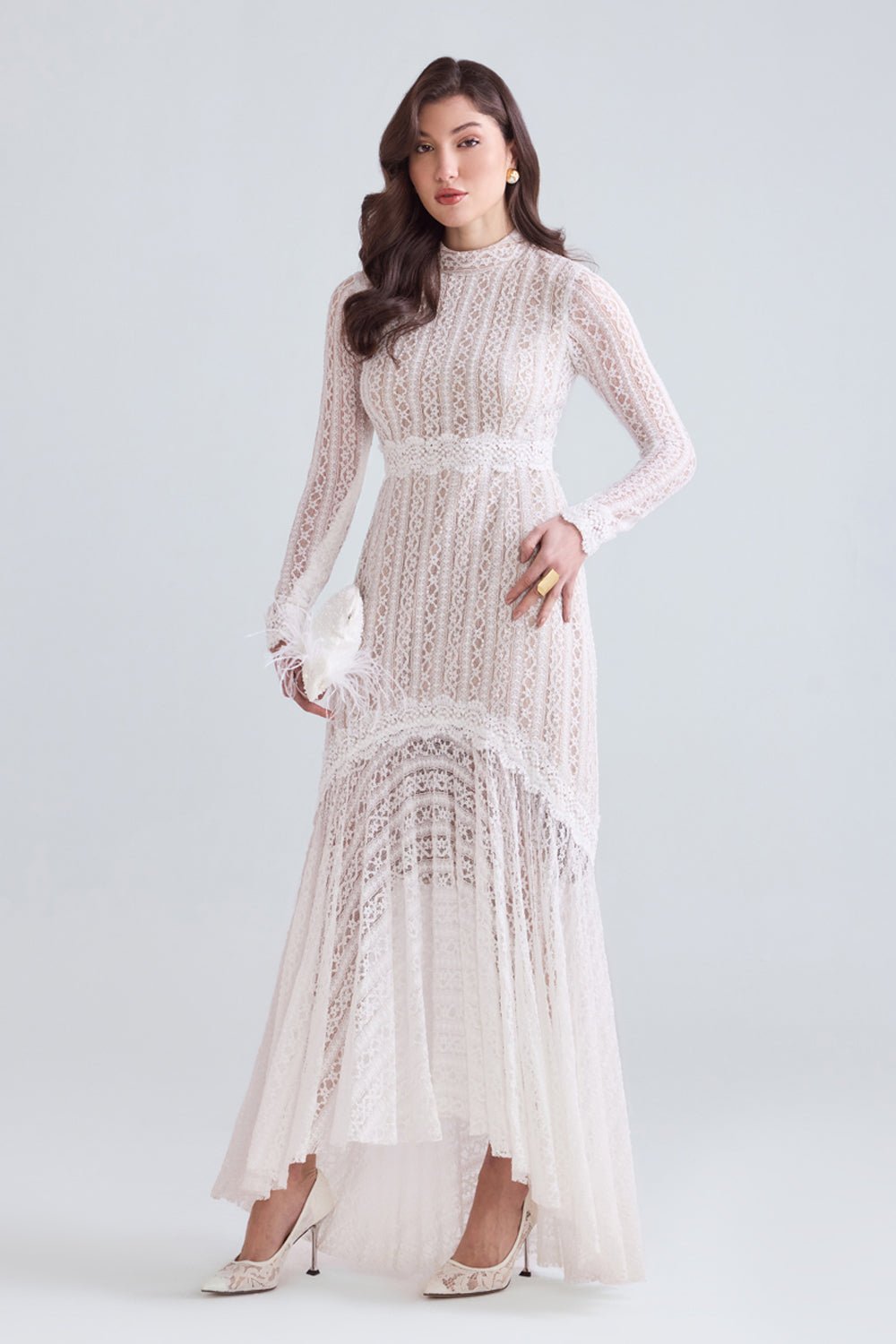 Elise Lace Maxi Dress - Zabella