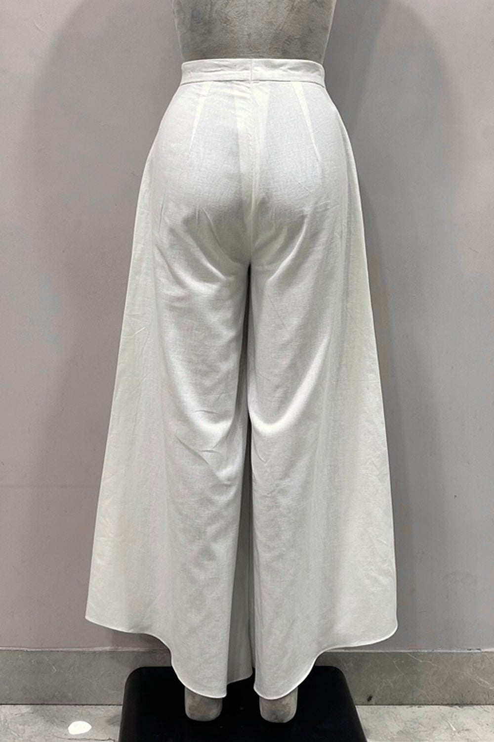 Flared White Trousers - Zabella