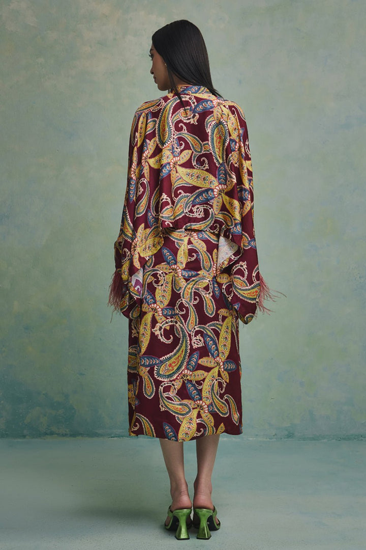 Gilded Paisley Safari Skirt - Zabella