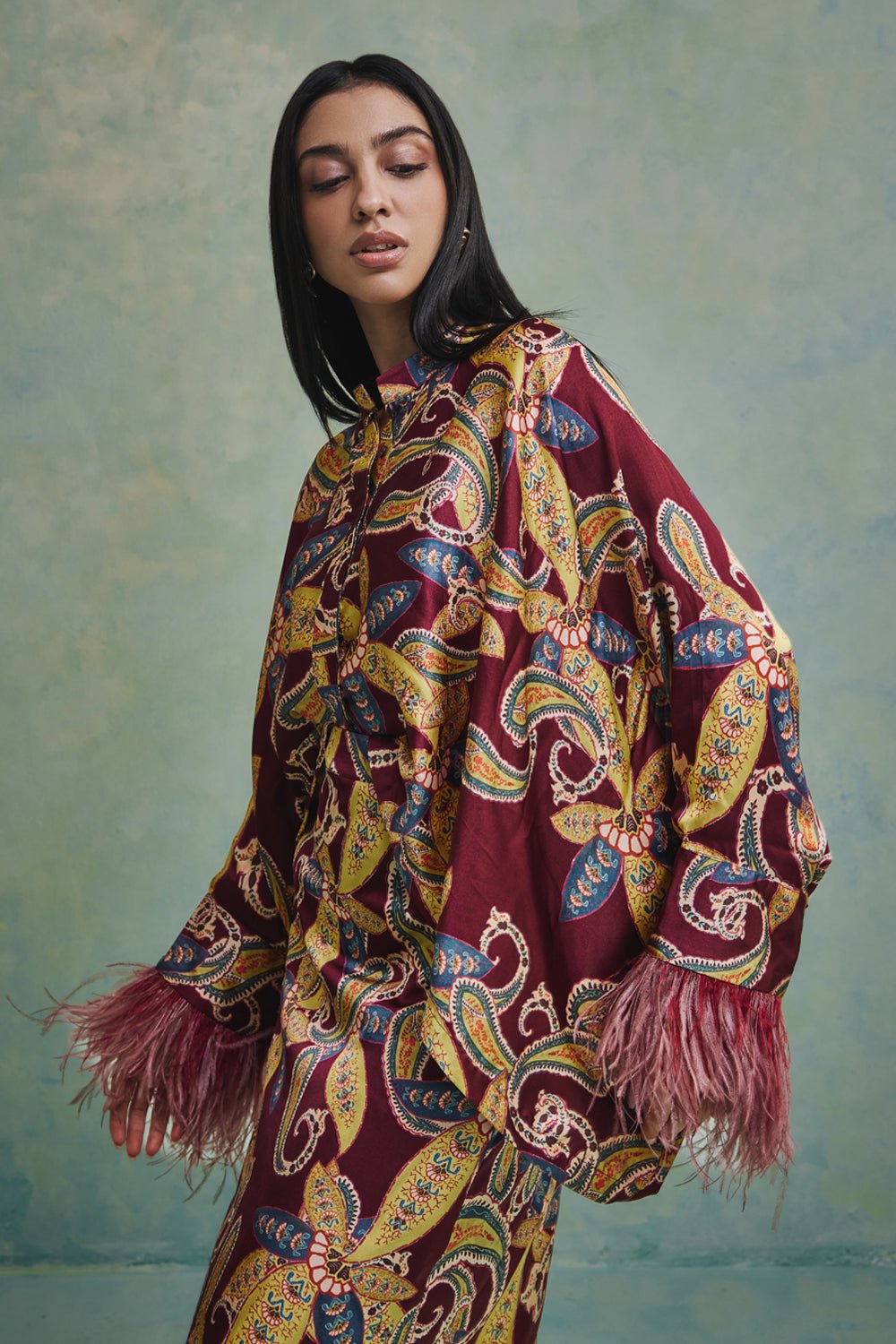 Gilded Paisley Safari Top - Zabella