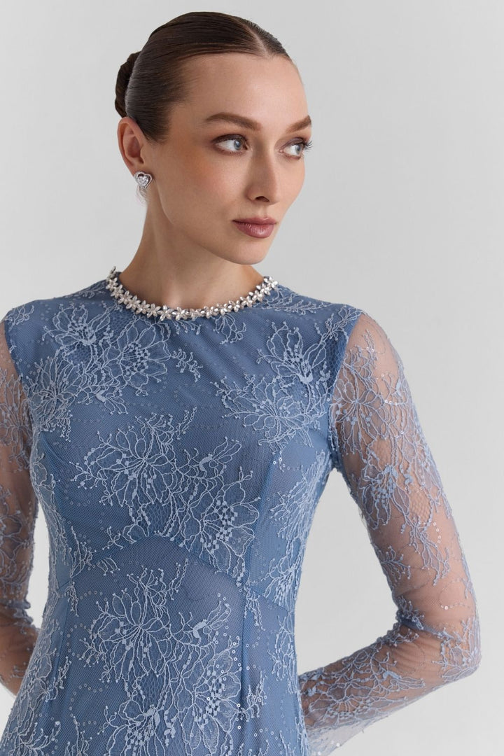 Halo Lace Maxi Dress - Zabella