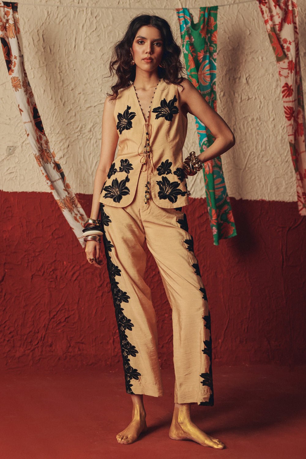 Indie Drift Waistcoat and Pants Set - Zabella