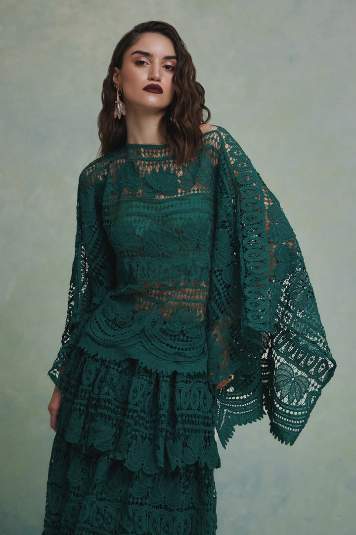 Jade Layered Top and Skirt Set - Zabella