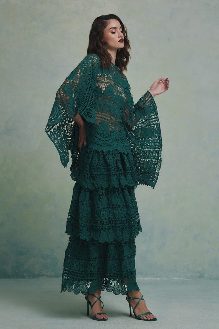 Jade Layered Top and Skirt Set - Zabella