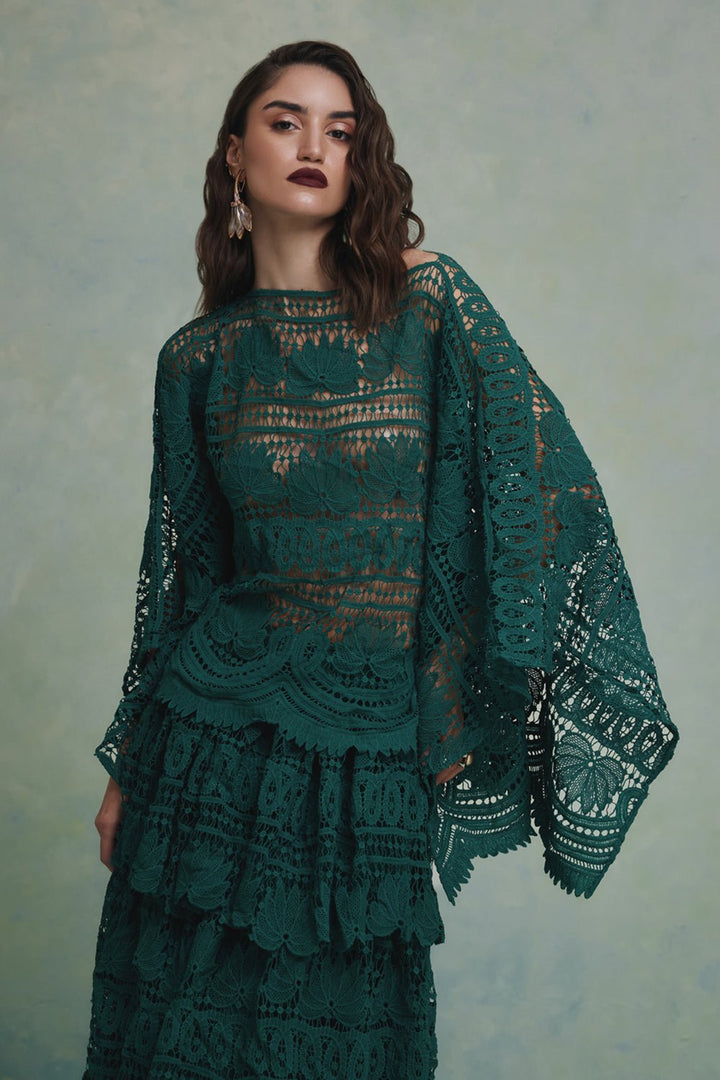 Jade Layered Top and Skirt Set - Zabella