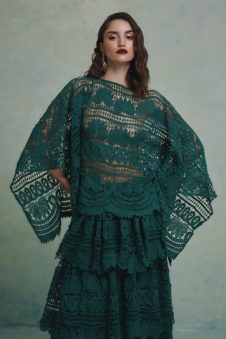 Jade Layered Top and Skirt Set - Zabella