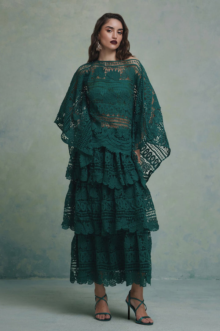 Jade Layered Top and Skirt Set - Zabella