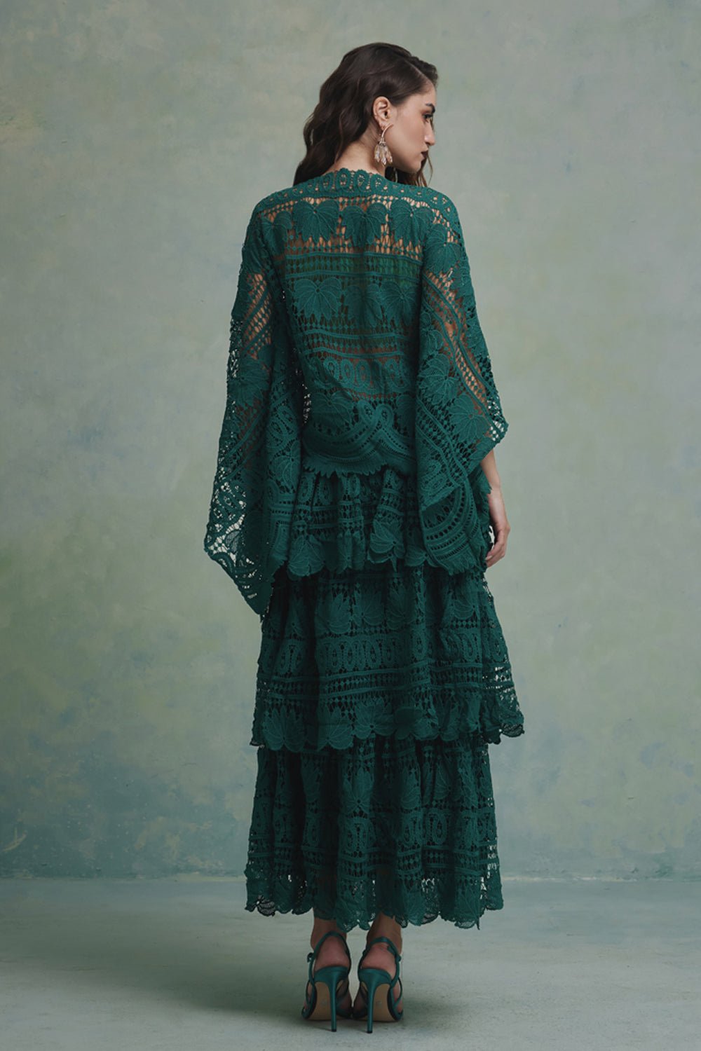 Jade Layered Top and Skirt Set - Zabella