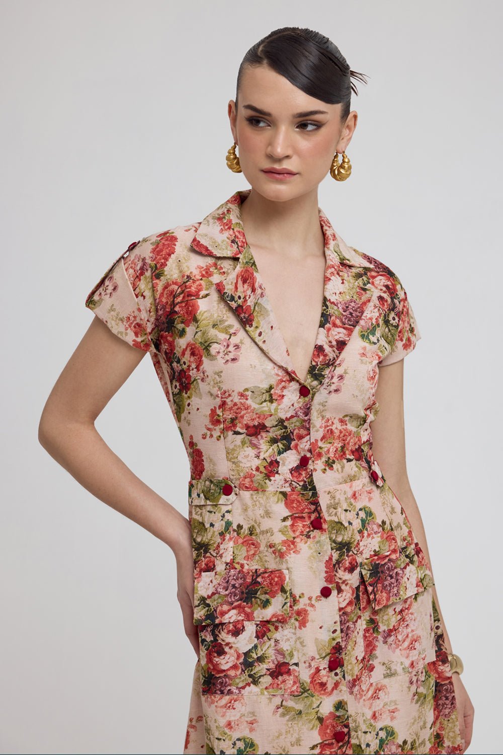 Jane Floral Midi Dress - Zabella