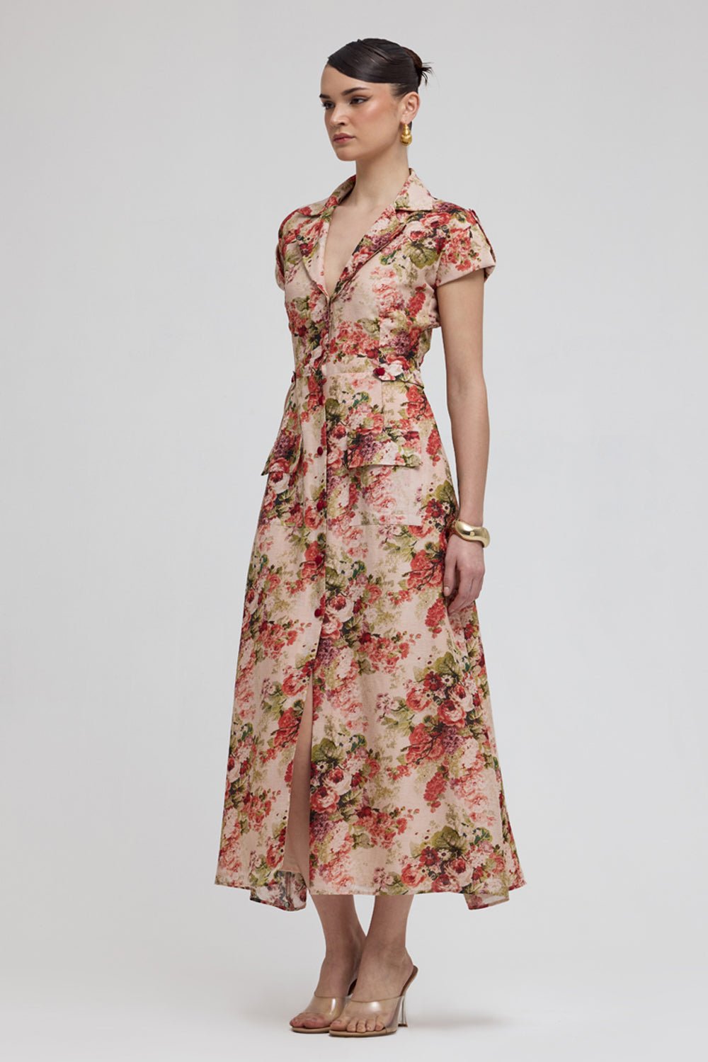 Jane Floral Midi Dress - Zabella