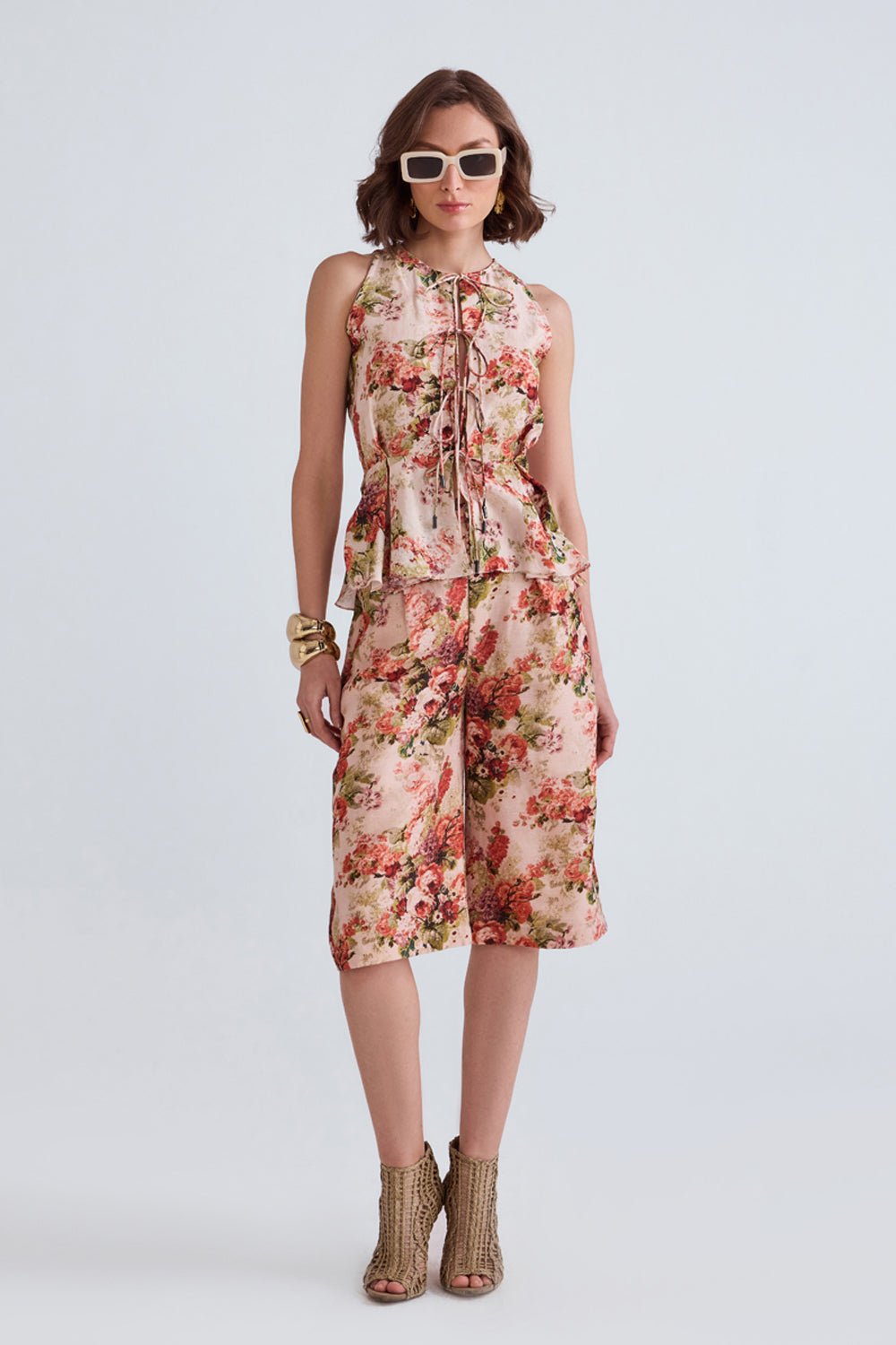 Jane Floral Top and Culottes Set - Zabella