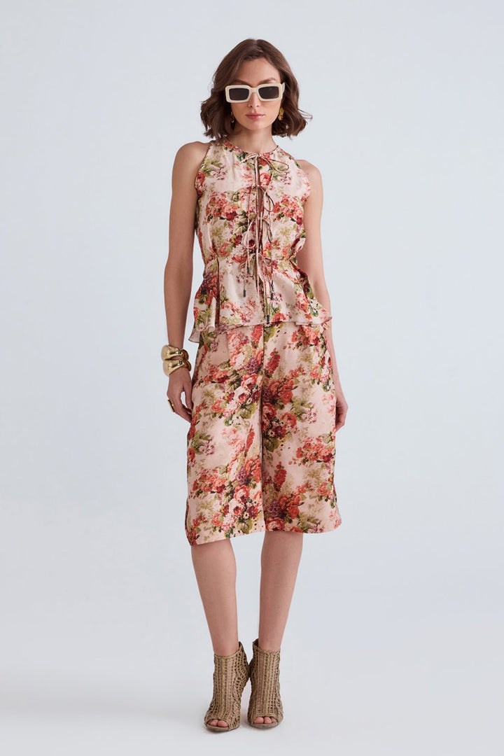 Jane Floral Top and Culottes Set - Zabella