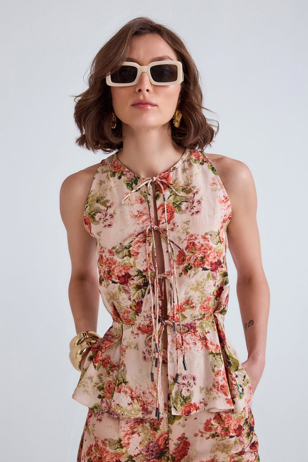 Jane Floral Top and Culottes Set - Zabella