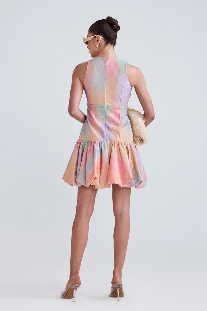 Kara Lace Balloon Mini Dress - Zabella